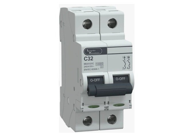 Lauritz Knudsen MCB 32A DP C-Curve Exora 10kA